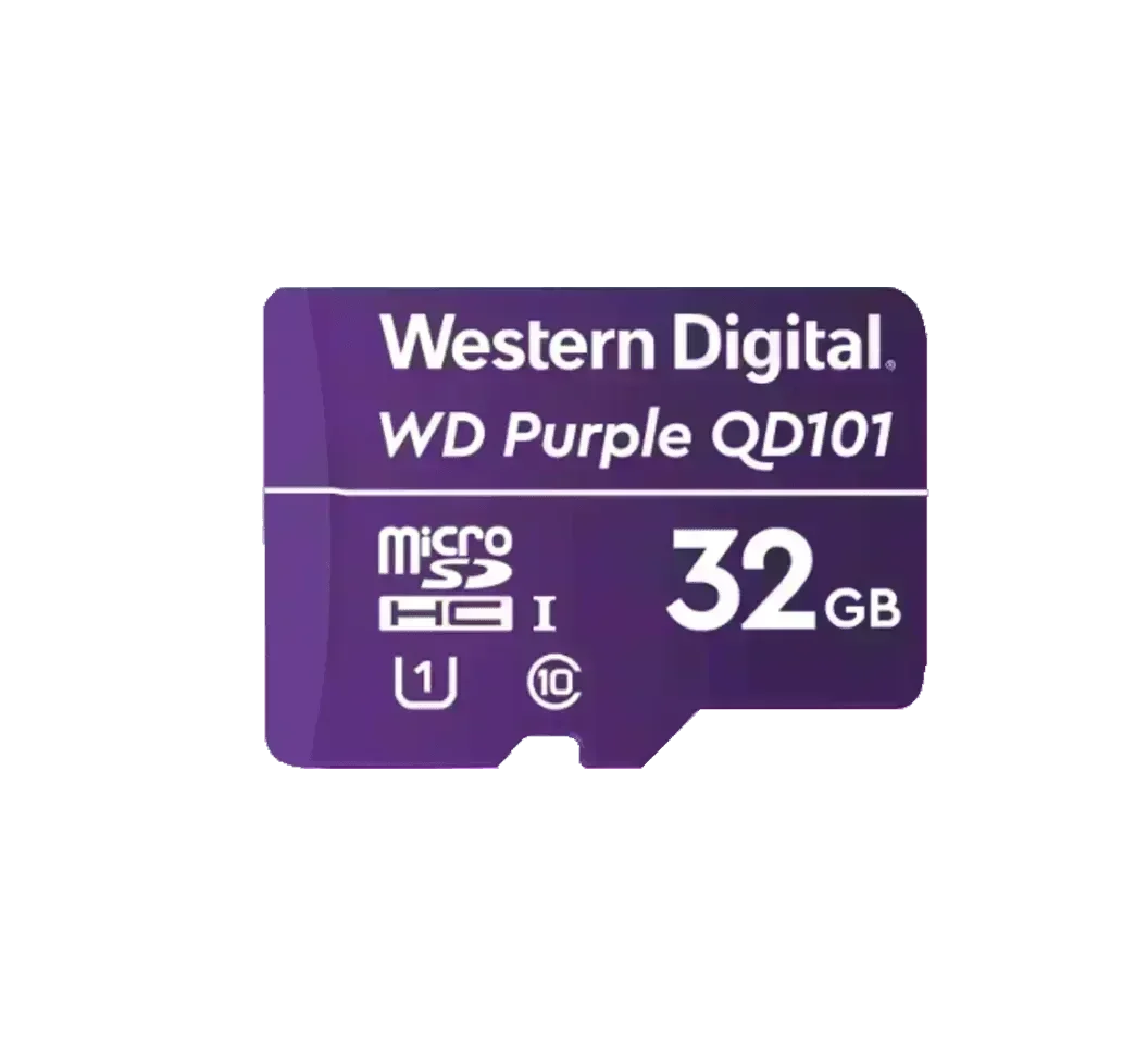 32GB WD Purple Micro SDHC Kort – Pålidelig hukommelseskort til Videoovervågning - SIKSHOP