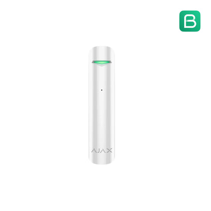 Ajax GlassProtect Hvid – Diskret og effektiv glasbrudsdetektering - Sikshop