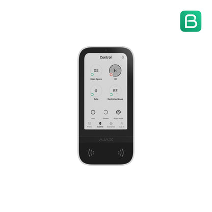 Ajax KeyPad TouchScreen Jeweller – Hvid - Sikshop