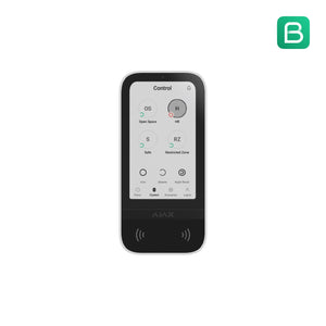 Ajax KeyPad TouchScreen Jeweller – Hvid