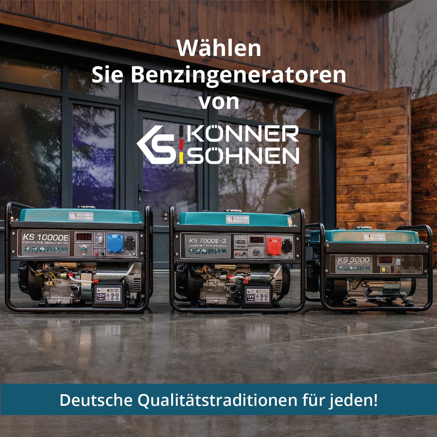 Könner & Söhnen KS 7000 – Kraftfuld 5,5 kW benzindrevet generator til hjem og erhverv - Sikshop