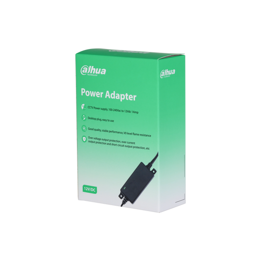 Strømforsyning DC12V 1A – Sort - Sikshop