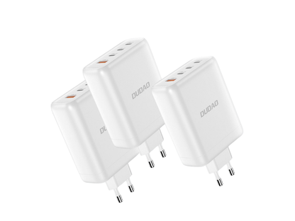 Dudao A140EU 140W GaN Vægoplader – 3× USB-C + 1× USB-A