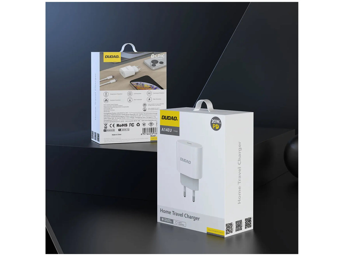 Dudao A14EU 20W USB-C Oplader – Hvid