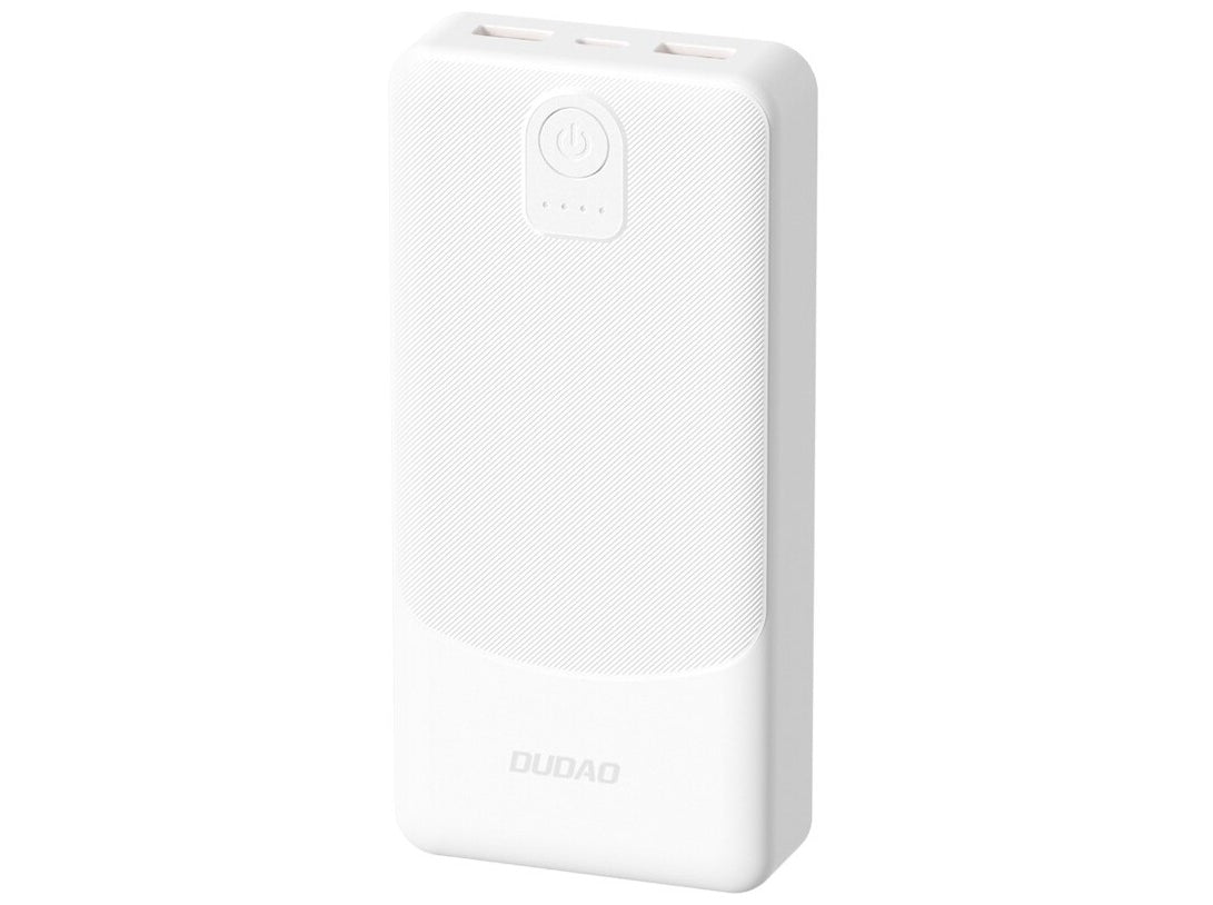 Dudao K10Pro Mini Powerbank 20000mAh – 10W, 2× USB-A, Hvid