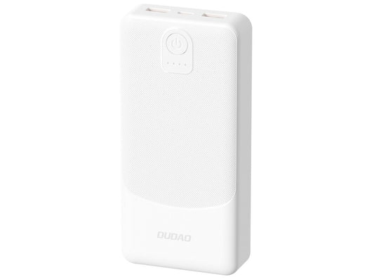Dudao K10Pro Mini Powerbank 20000mAh – 10W, 2× USB-A, Hvid