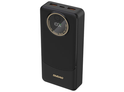 Dudao K12Pro Powerbank 20000mAh – 22,5W, USB-C + 2× USB-A, Sort