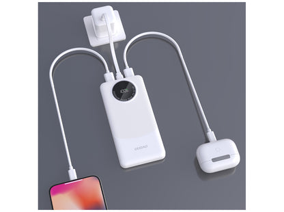 Dudao K12Pro Powerbank 20000mAh – 22,5W, USB-C + 2× USB-A, Sort