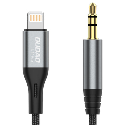 Dudao L11PRO Lightning til 3,5 mm Jack Lydkabel – 1 m, Grå
