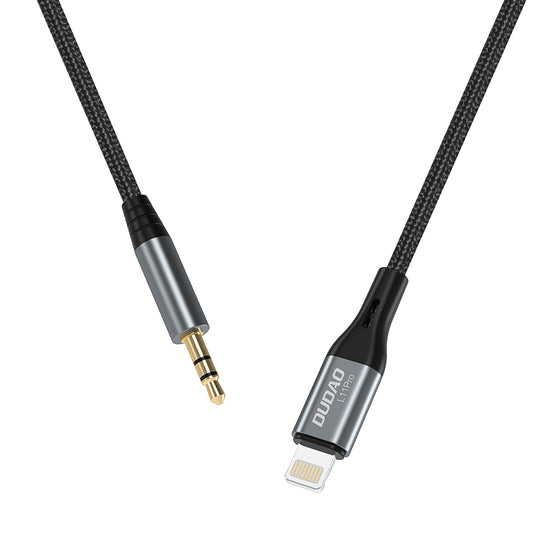 Dudao L11PRO Lightning til 3,5 mm Jack Lydkabel – 1 m, Grå