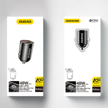 Dudao R3MAX 48W Biloplader – USB-C + USB-A, PD/QC