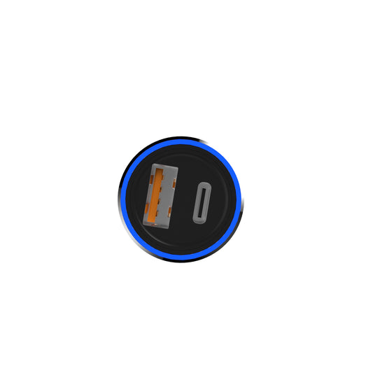 Dudao R4PQ 22,5W Biloplader – USB-C PD + USB-A QC 3.0