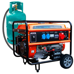 Extralink EGH-5500 Hybrid Generator – 5.5 kW Benzin, LPG & Naturgas (3-faset)
