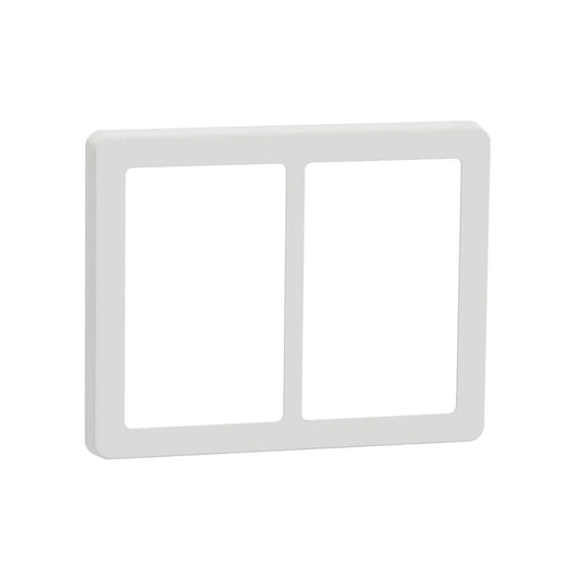 LK FUGA Base 63 Designramme 2x1,5 Modul – Hvid (Vandret)