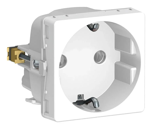 LK FUGA® enkelt stikkontakt med sidejord – 1 modul, hvid