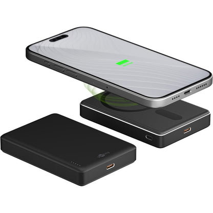 Goobay Magnetic Trådløs Powerbank 10000mAh – MagSafe, 20W USB-C, 15W Trådløs, Sort