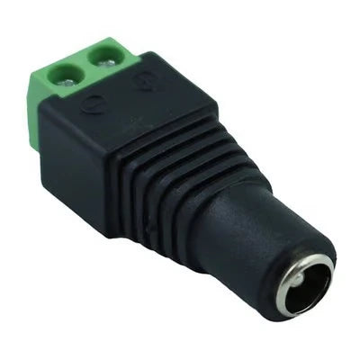 DC hunstik 5.5x2.1 mm med skrueterminaler – 12V / 24V (V-TAC)
