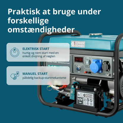 Könner & Söhnen KS 10000E G – Kraftfuld 8.0 kW LPG/Benzin Dual Fuel Generator - Sikshop