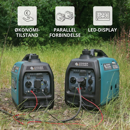 LPG/benzin Inverter Generator – Könner & Söhnen KS 2100iG S (2.0 kW)