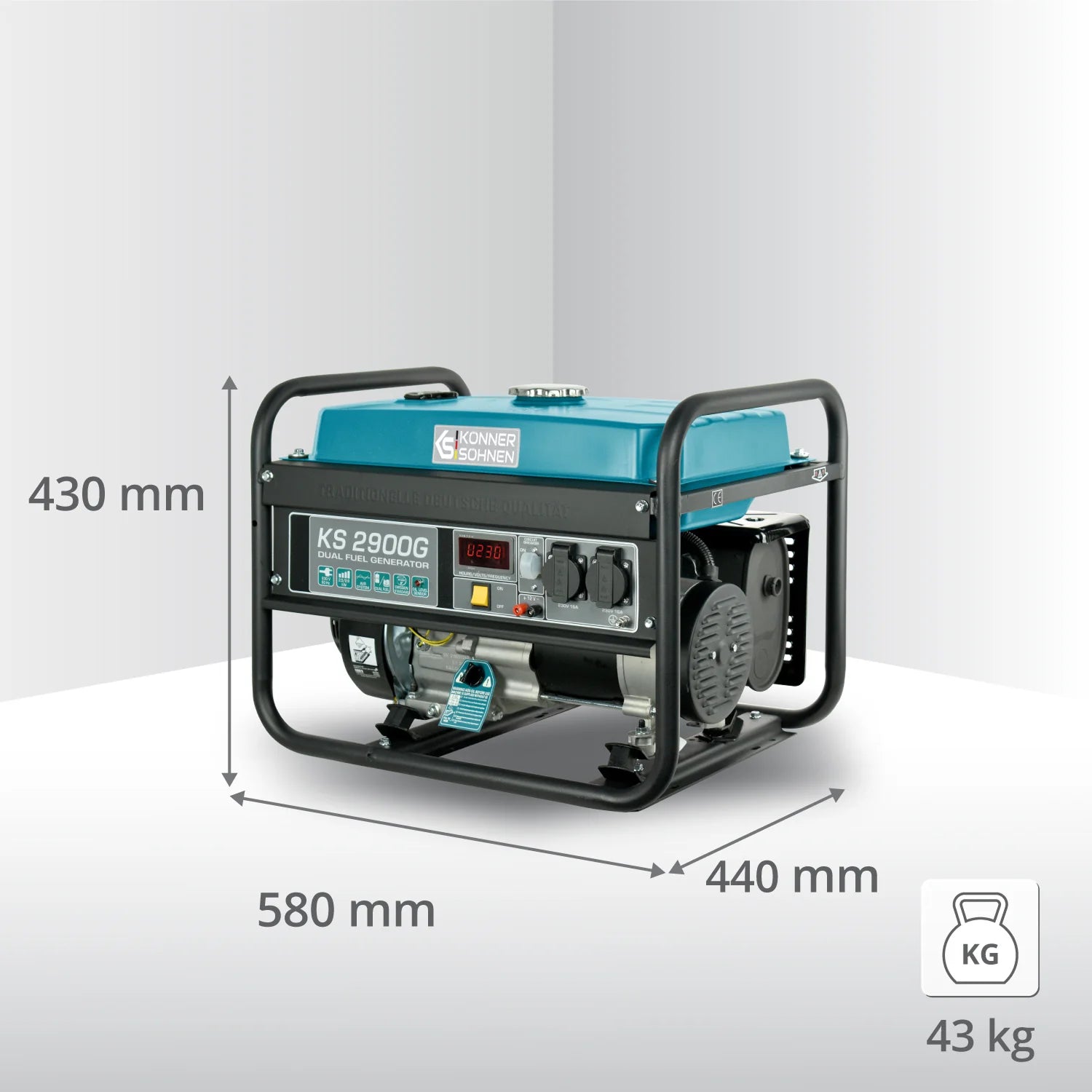 Könner & Söhnen KS 2900G – LPG/Benzin Generator (Dual Fuel) - Sikshop