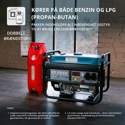 Könner & Söhnen KS 2900G – LPG/Benzin Generator (Dual Fuel) - Sikshop