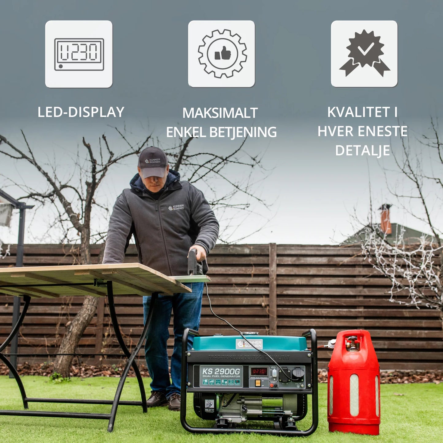 Könner & Söhnen KS 2900G – LPG/Benzin Generator (Dual Fuel) - Sikshop