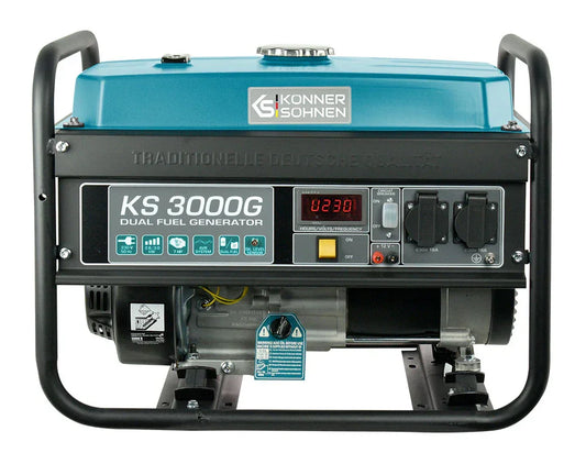 Könner & Söhnen KS 3000G – 3.0 kW LPG/Benzin Dual Fuel Generator - Sikshop