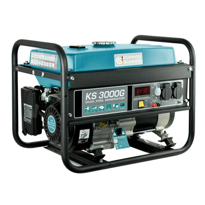 Könner & Söhnen KS 3000G – 3.0 kW LPG/Benzin Dual Fuel Generator - Sikshop