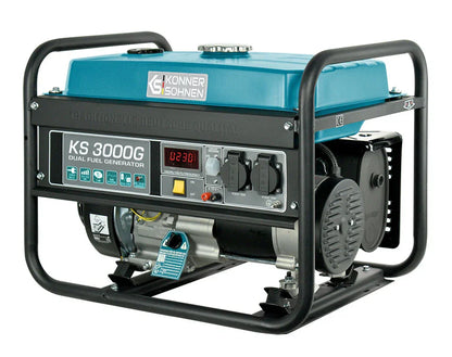 Könner & Söhnen KS 3000G – 3.0 kW LPG/Benzin Dual Fuel Generator - Sikshop