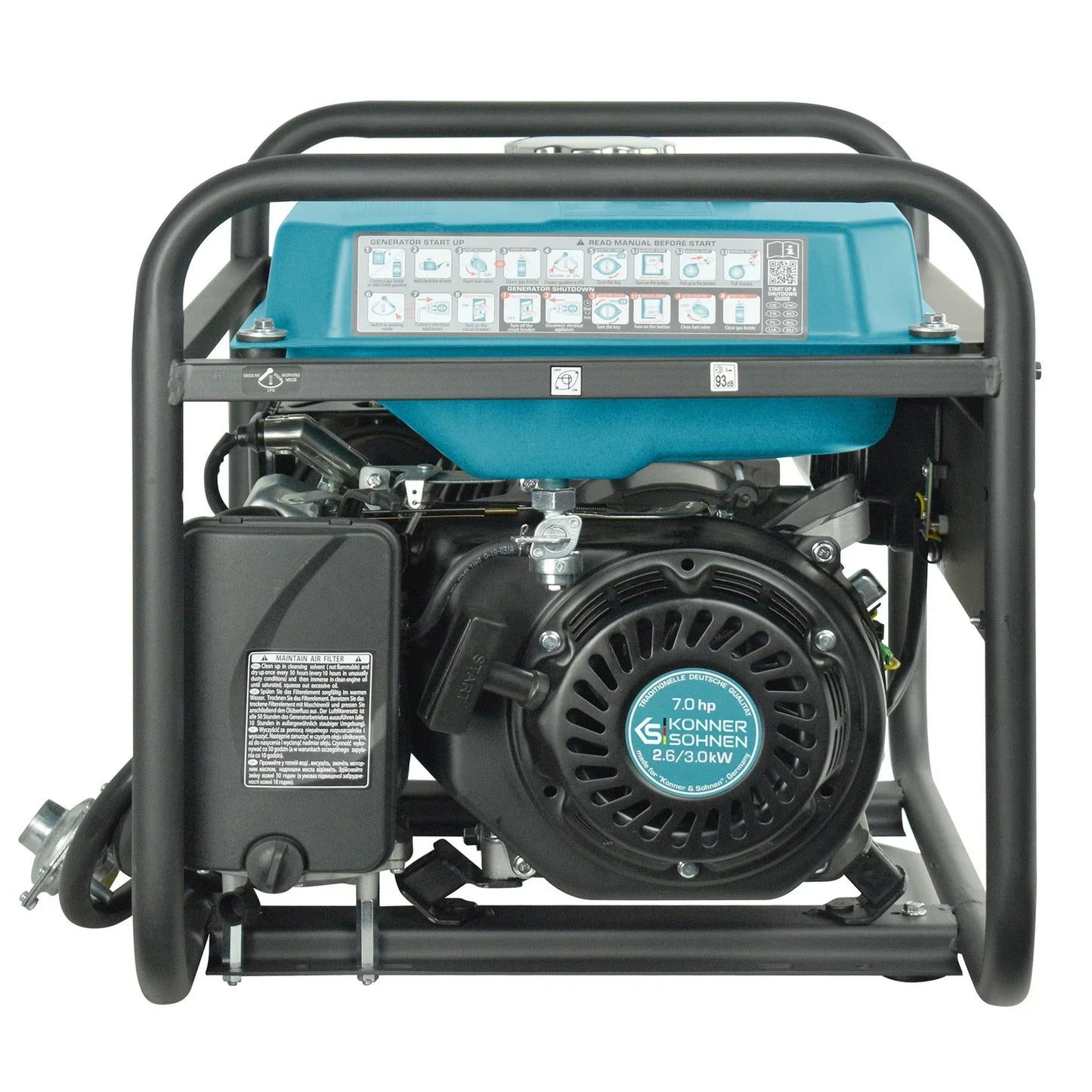 Könner & Söhnen KS 3000G – 3.0 kW LPG/Benzin Dual Fuel Generator - Sikshop