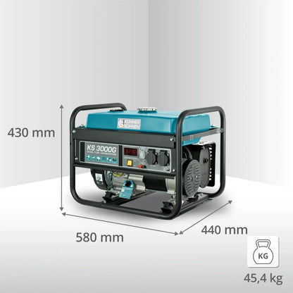 Könner & Söhnen KS 3000G – 3.0 kW LPG/Benzin Dual Fuel Generator - Sikshop