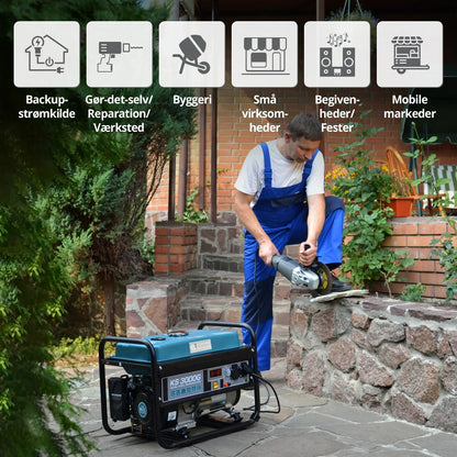 Könner & Söhnen KS 3000G – 3.0 kW LPG/Benzin Dual Fuel Generator - Sikshop