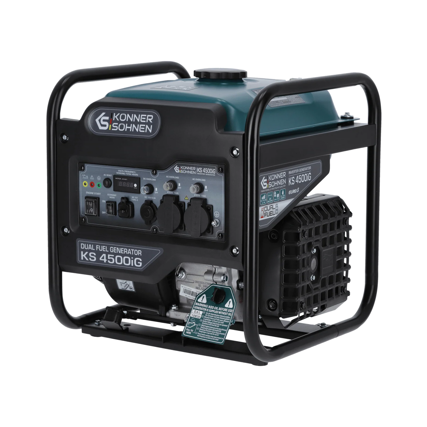 Könner & Söhnen KS 4500iG – Dobbeltbrændstof Inverter Generator med Ren Sinusbølge