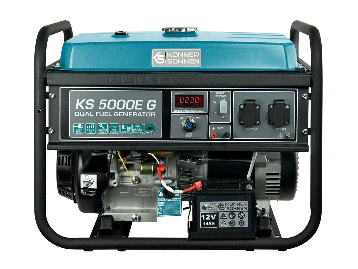Könner & Söhnen KS 5000E G – 4.5 kW LPG/Benzin Dual Fuel Generator - Sikshop