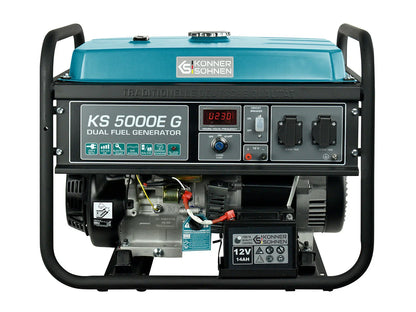Könner & Söhnen KS 5000E G – 4.5 kW LPG/Benzin Dual Fuel Generator - Sikshop