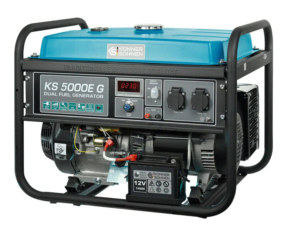 Könner & Söhnen KS 5000E G – 4.5 kW LPG/Benzin Dual Fuel Generator - Sikshop