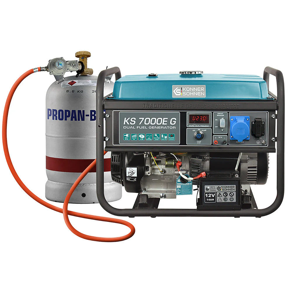 Könner & Söhnen KS 7000E G – LPG/Benzin Dual Fuel Generator (5,5 kW) - Sikshop