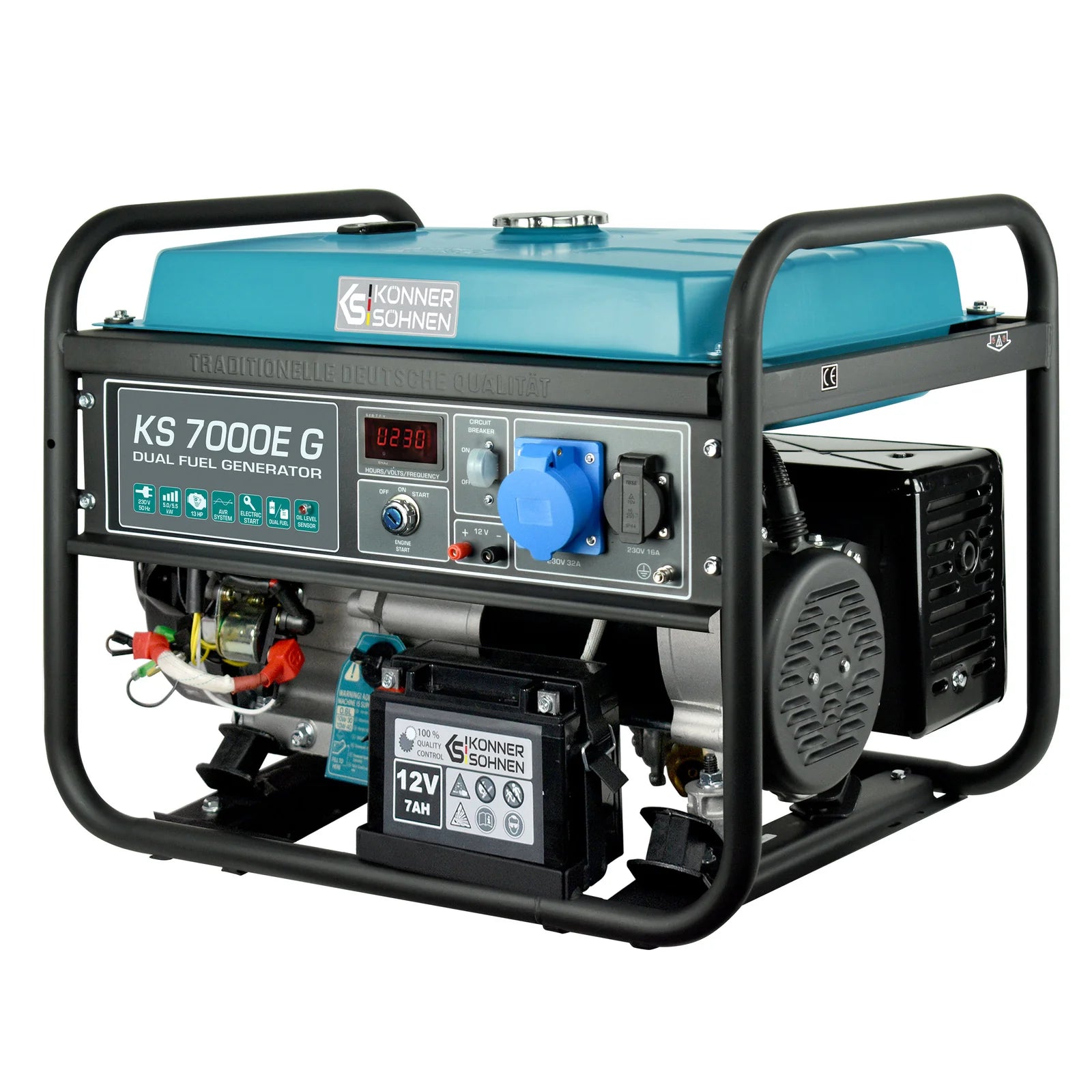 Könner & Söhnen KS 7000E G – LPG/Benzin Dual Fuel Generator (5,5 kW) - Sikshop