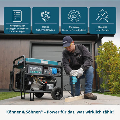 Könner & Söhnen KS 7000E G – LPG/Benzin Dual Fuel Generator (5,5 kW) - Sikshop