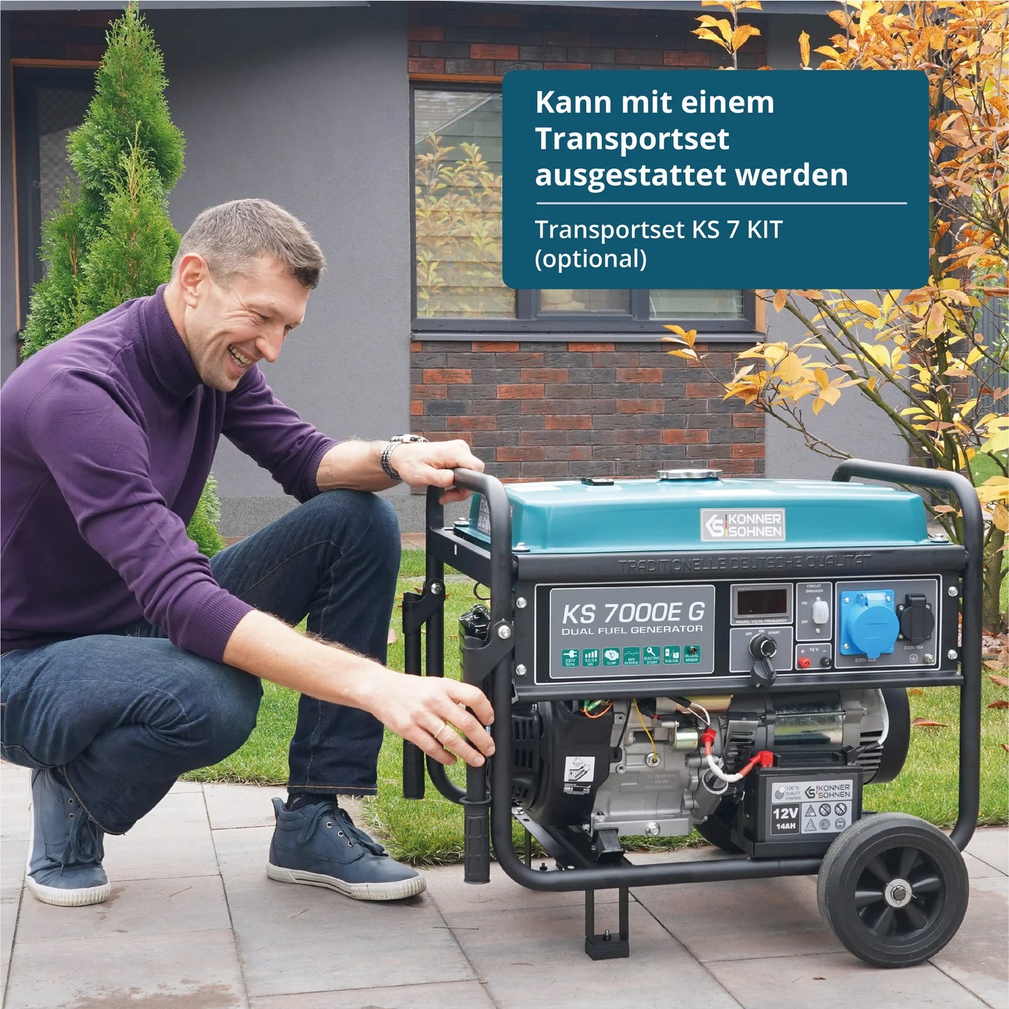 Könner & Söhnen KS 7000E G – LPG/Benzin Dual Fuel Generator (5,5 kW) - Sikshop