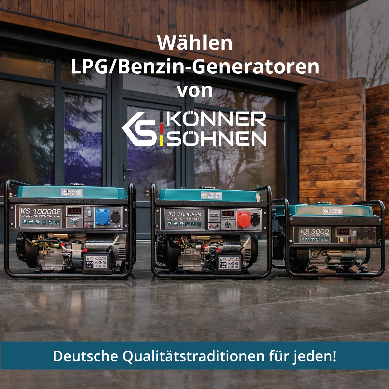 Könner & Söhnen KS 7000E G – LPG/Benzin Dual Fuel Generator (5,5 kW) - Sikshop