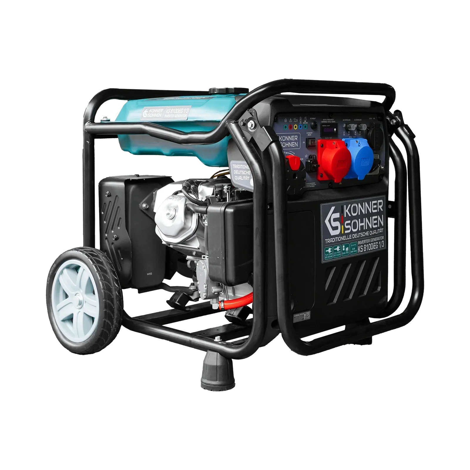 Könner & Söhnen KS 8100iEG 1/3 – 8.5 kW LPG/Benzin Invertergenerator (1-faset & 3-faset) - Sikshop