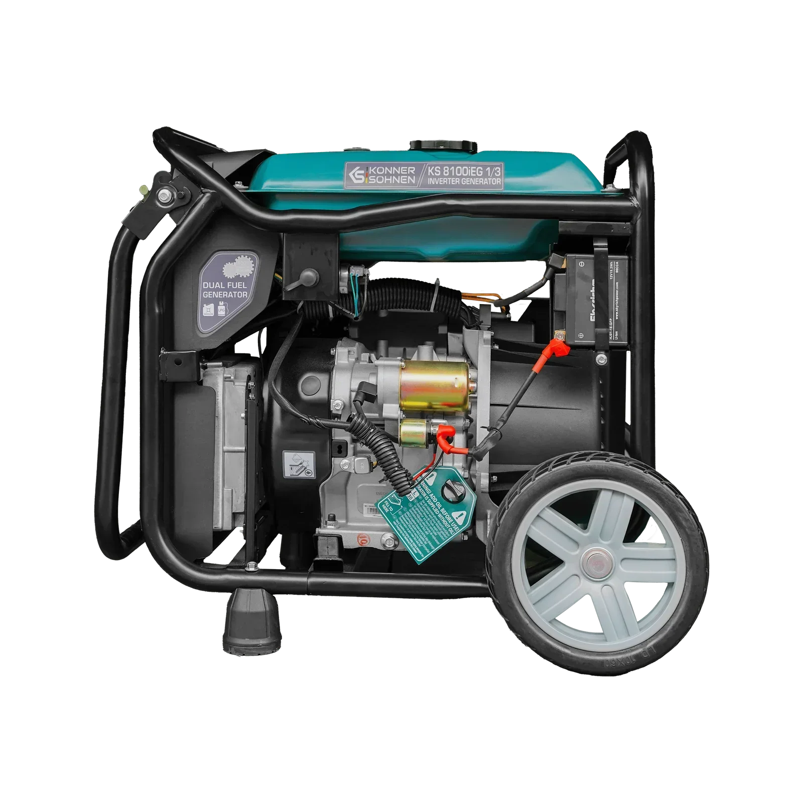 Könner & Söhnen KS 8100iEG 1/3 – 8.5 kW LPG/Benzin Invertergenerator (1-faset & 3-faset) - Sikshop