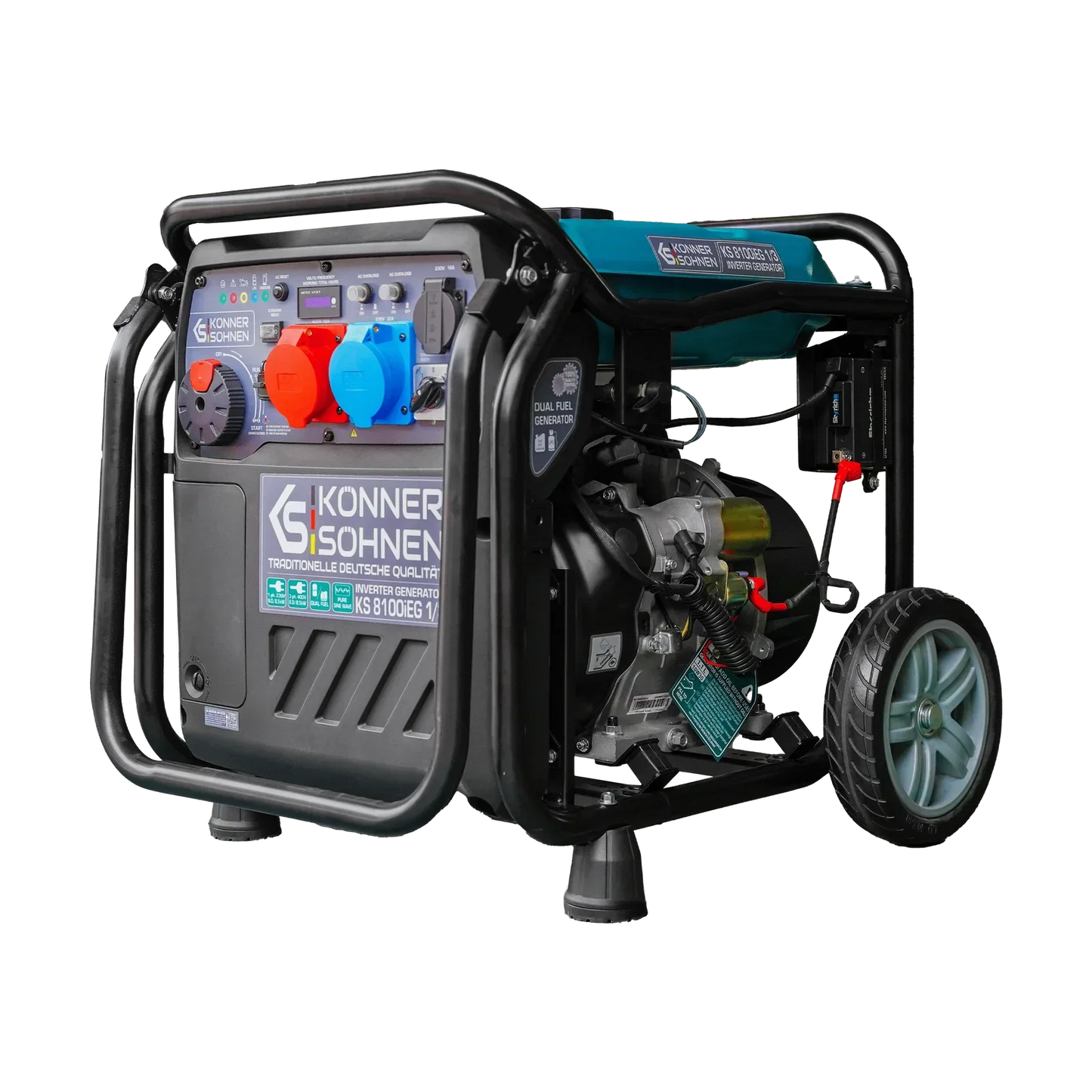 Könner & Söhnen KS 8100iEG 1/3 – 8.5 kW LPG/Benzin Invertergenerator (1-faset & 3-faset) - Sikshop