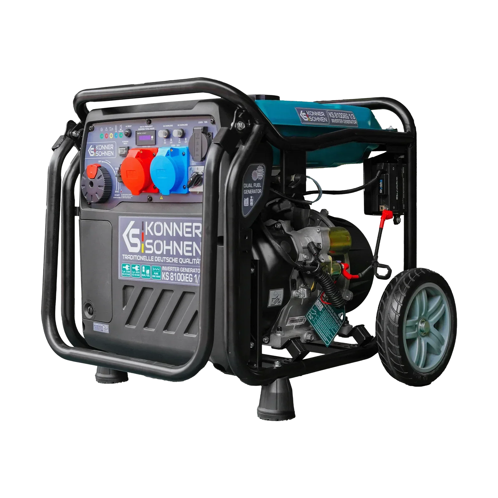 Könner & Söhnen KS 8100iEG 1/3 – 8.5 kW LPG/Benzin Invertergenerator (1-faset & 3-faset) - Sikshop