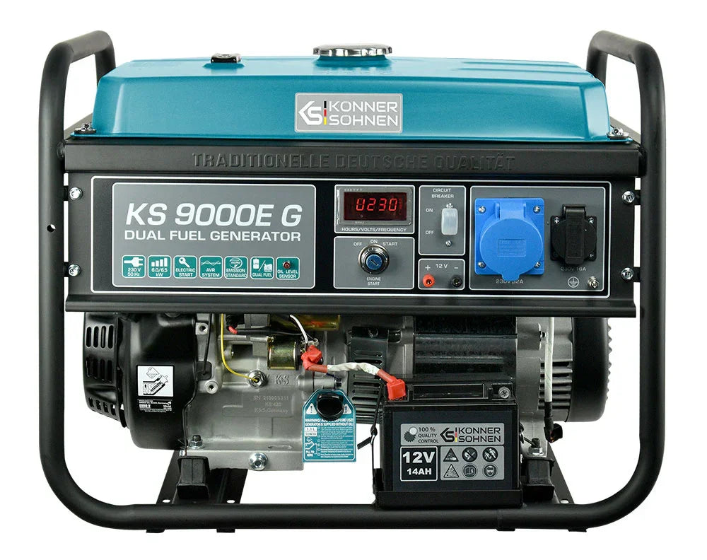 Könner & Söhnen KS 9000E G – Kraftfuld 6,5 kW LPG/Benzin Dual Fuel Generator - Sikshop