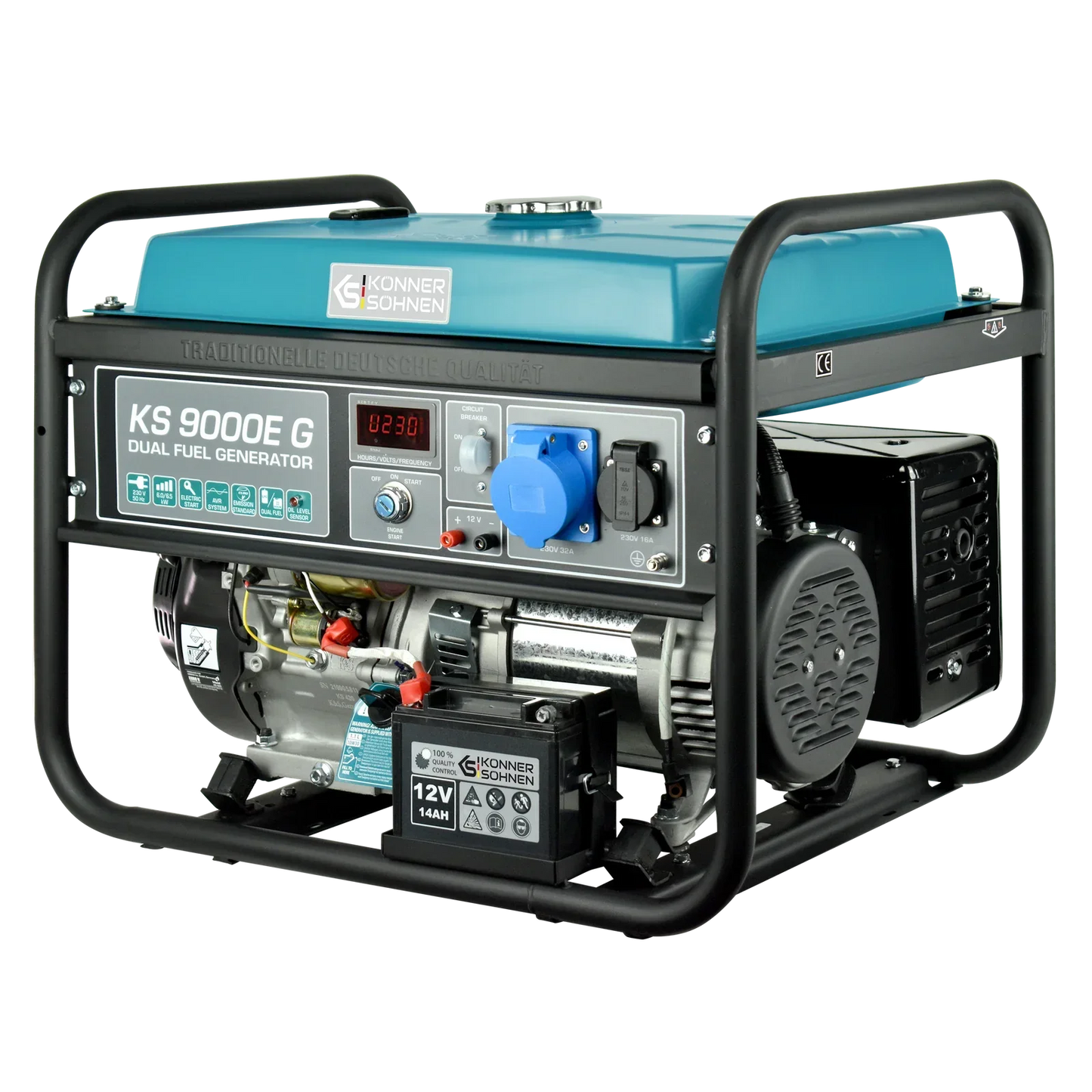 Könner & Söhnen KS 9000E G – Kraftfuld 6,5 kW LPG/Benzin Dual Fuel Generator - Sikshop