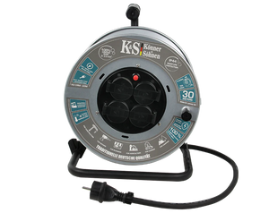Könner & Söhnen KS CRM-30M – Professionel 3 x 2,5 mm² Kabeltromle 30 meter