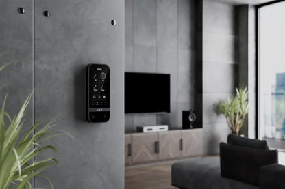 Ajax KeyPad TouchScreen Jeweller – Sort betjeningspanel med touchskærm - Sikshop