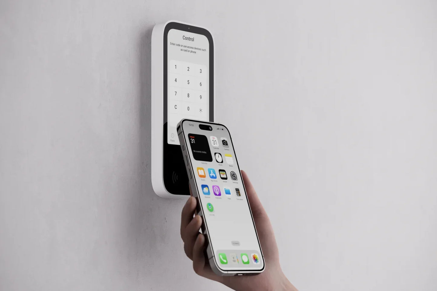 Ajax KeyPad TouchScreen Jeweller – Hvid - Sikshop